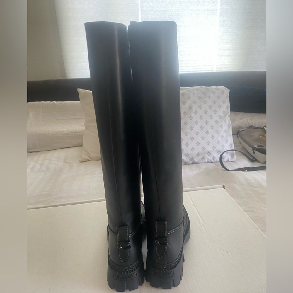 Coach C Logo Lug Sole Knee-High Boots – Size 6B / EU 36.5 – NWT - Picture 2 of 13